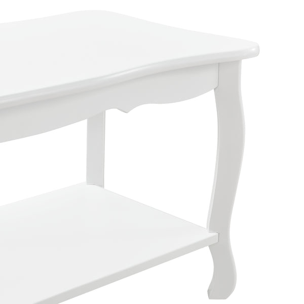 Soffbord vintage shabby chic stil 87,5x40x42cm vit [en.casa]
