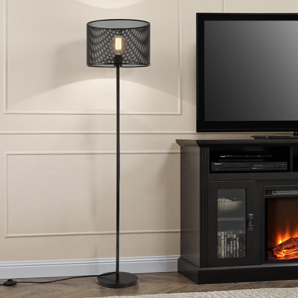 Golvlampa Arensburg 153xØ35 cm svart [lux.pro]
