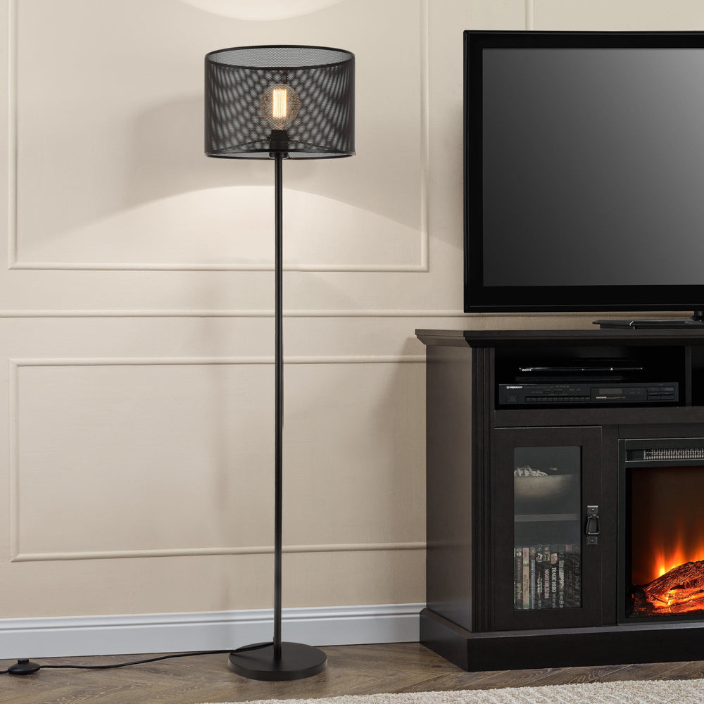 Golvlampa Arensburg 153 cm metall E27 60W svart lux.pro - premiumXL