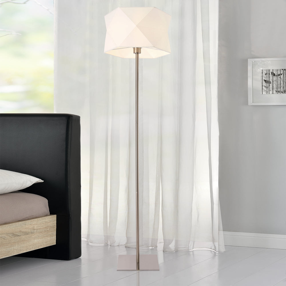Golvlampa Narwa 152 cm E27 60W Metall Krom/Vit lux.pro - premiumXL