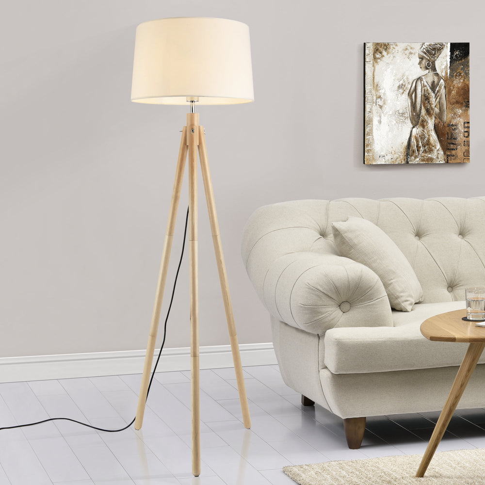 Golvlampa Tomar 153 cm 1xE27 Max. 60W Vit lux.pro - premiumXL