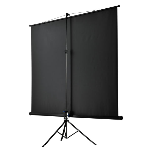 Projektorduk Projektorskärm med stativ (2 ) 113 tum/287 cm 2 HD/3D PVC beläggning Gain 1,1 mittriangel [in.tec]