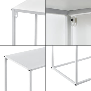 Avlastningsbord Sidobord Sideboard metall vit matt [en.casa]