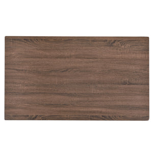 Elegant matbord med hårnålsben stål MDF svart valnötsfärg plats för 4 personer [en.casa]