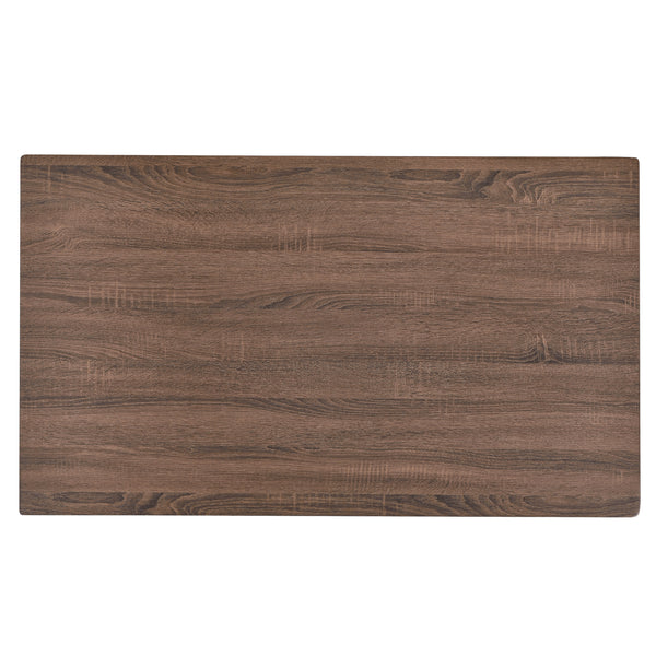 Elegant matbord med hårnålsben stål MDF svart valnötsfärg plats för 4 personer [en.casa]