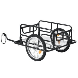 Cykelkärra Cykelkärra stål svart max.belastning 40kg reflexer kollisionsskydd pneumatiska däck [pro.tec]
