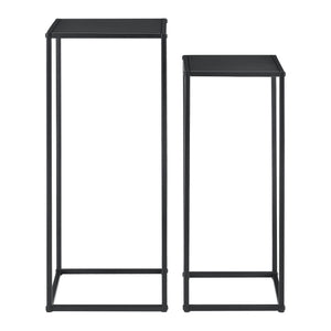 Soffbord/Sidobord Ulf set om 2 svart [en.casa]