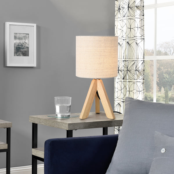 Bordslampa Koblenz linne beige [lux.pro]