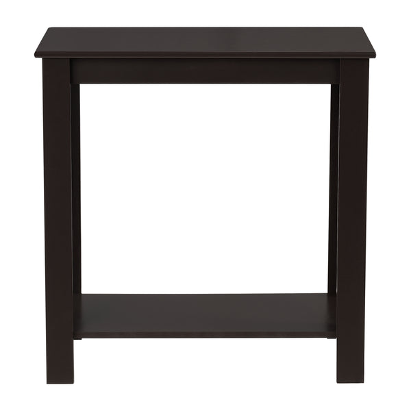 Soffbord Chur med hylla 61,3x60x30cm kaffefärgad [en.casa]
