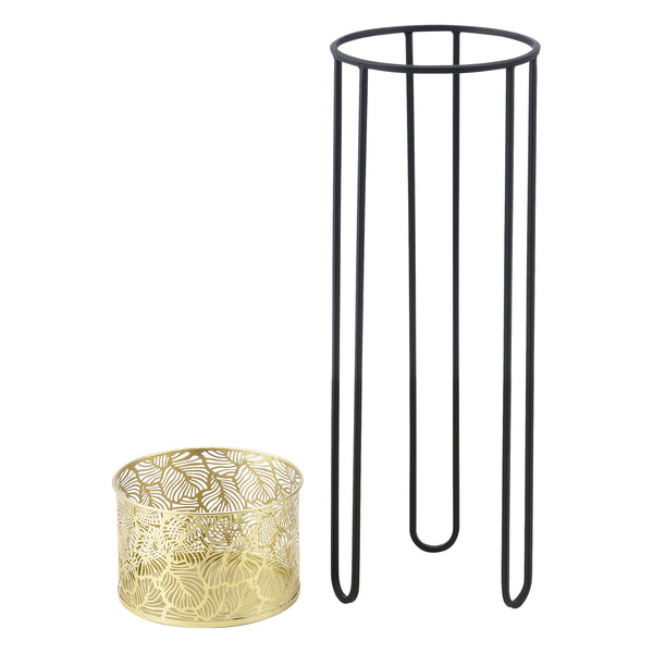 Växtställ Modave set om 2 hårnålsben metall [en.casa]