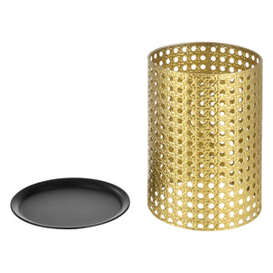 Soffbord Theux set om 2 avtagbar bordsskiva svart guld [en.casa]