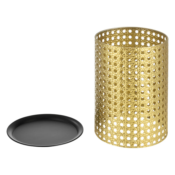 Soffbord Theux set om 2 avtagbar bordsskiva svart guld [en.casa]