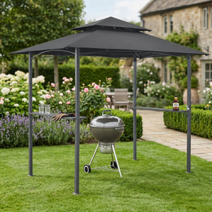BBQ paviljong Parga grillpaviljong mörkgrå [en.casa]