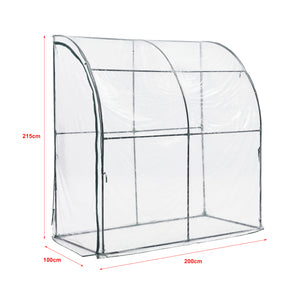 Växthus Juta 100x200x215 cm [en.casa]