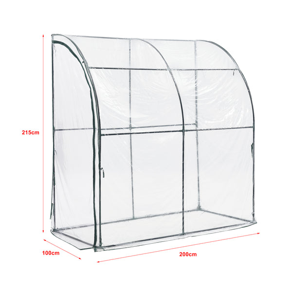 Växthus Juta 100x200x215 cm [en.casa]