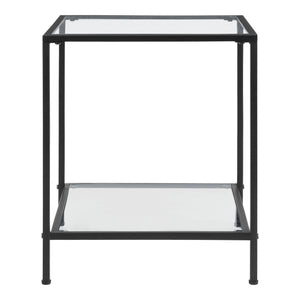 Sidobord Norrtälje svart transparent [en.casa]