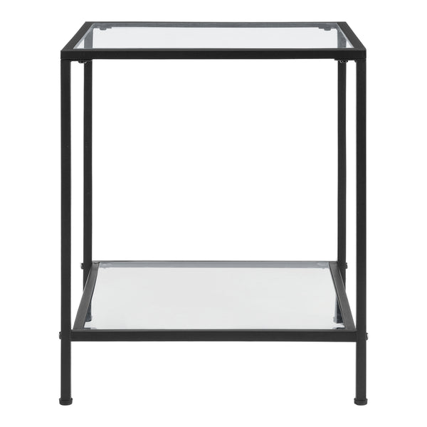 Sidobord Norrtälje svart transparent [en.casa]
