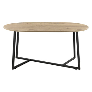 Soffbord Valdemarsvik 100x60x47cm svart ekfärg [en.casa]®
