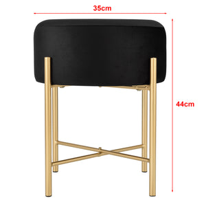 Sittpall Kungälv 44x35cm svart mässing [en.casa]