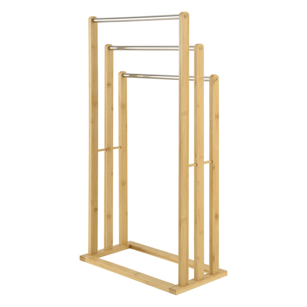 Handdukshållare Porsanger 46x24x84cm bambu [en.casa]