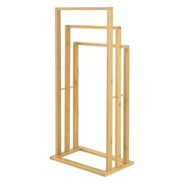Handdukshållare Rana 40x24x82cm bambu [en.casa]