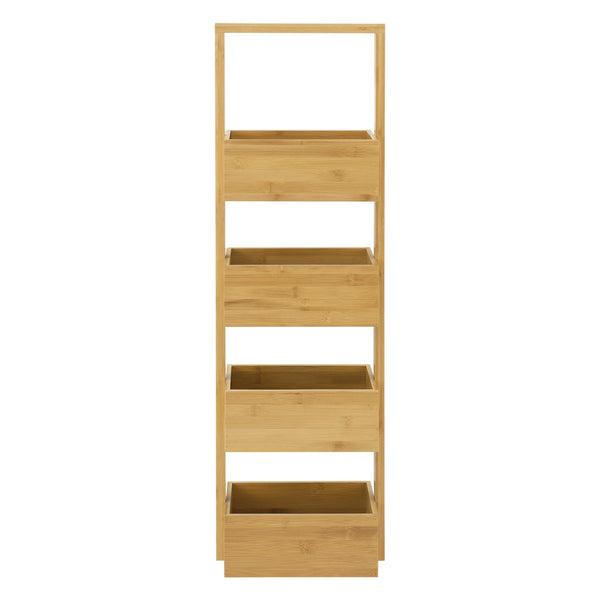 Badrumshylla Bardu 28x16x88 cm bambu [en.casa]