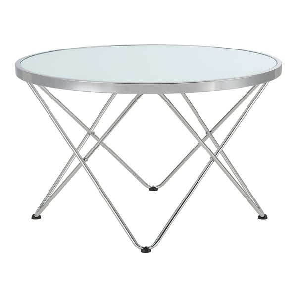 Soffbord Nikkeby Ø80x50 cm metall opalglas [en.casa]