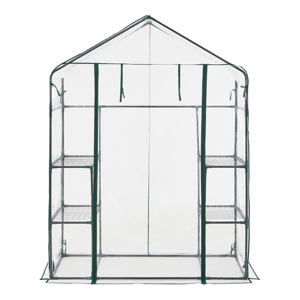 Växthus Hoorn 140x73x195 cm [en.casa]