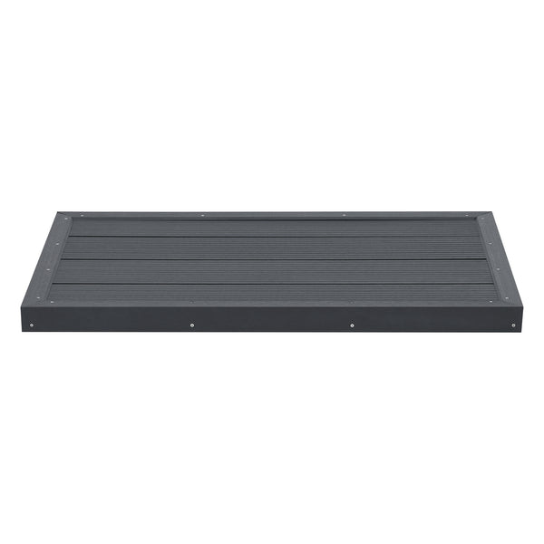 Golv till utedusch Nürtingen WPC 101x63x5,5 cm mörkgrå [en.casa] 
