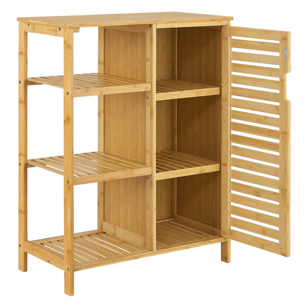 Badrumsskåp Vetlanda bambu 87x66x33 cm [en.casa]