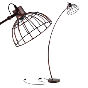 Golvlampa Portsmouth 160 cm metall rostbrun [lux.pro]