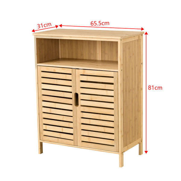 Badrumsskåp Eslöv bambu 81x65,5x31 cm [en.casa] 