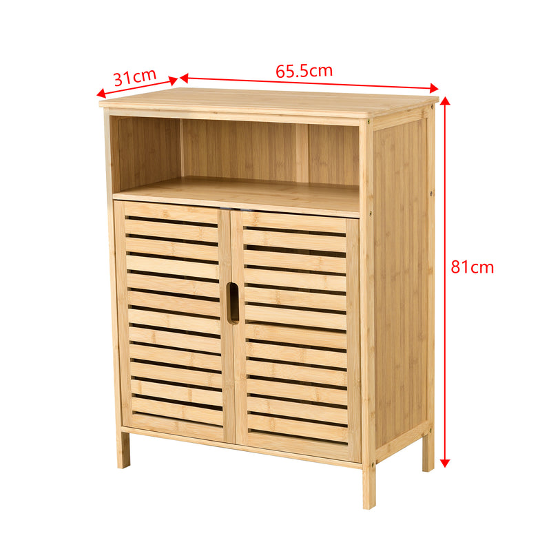 Måttskiss Badrumsskåp Eslöv bambu 81x65,5x31 cm [en.casa] 