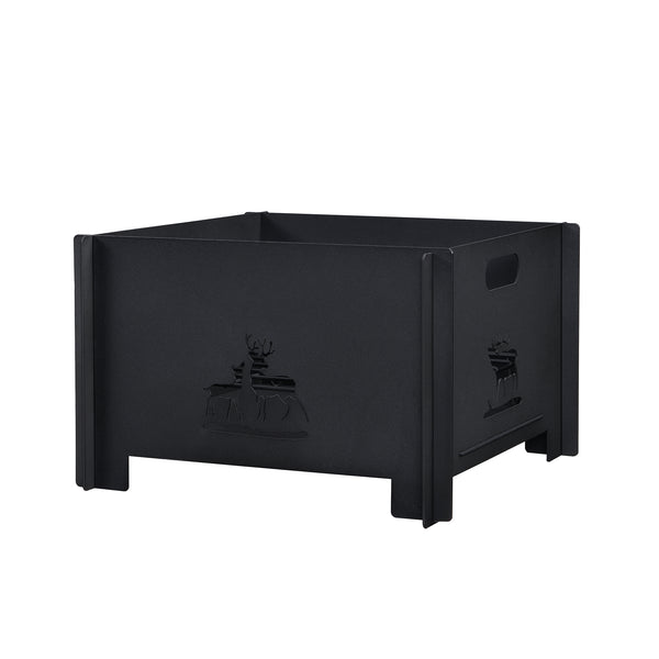 Eldfat Etnedal eldstad 25x40x40 cm metall svart [casa.pro] 