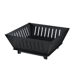 Eldfat Fedje eldstad 25x55x55 cm metall svart [casa.pro] 