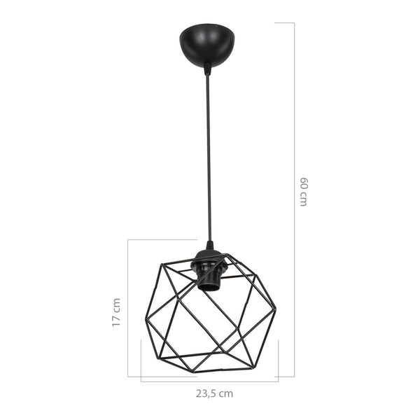 Pendellampa Brentwood E27 metall svart [lux.pro]