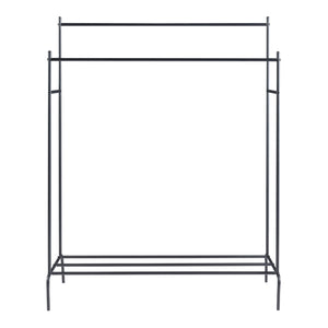 Klädhängare Bramming med två klädstänger 147 x 116 x 54 cm svart [en.casa]