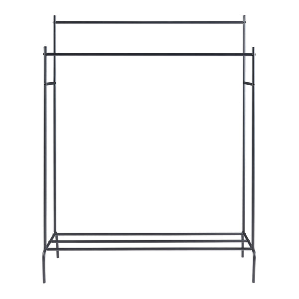 Klädhängare Bramming med två klädstänger 147 x 116 x 54 cm svart [en.casa]
