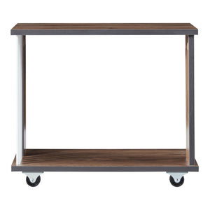 Haarby sidobord med 4 hjul 42x50x24 cm ekutseende [en.casa]