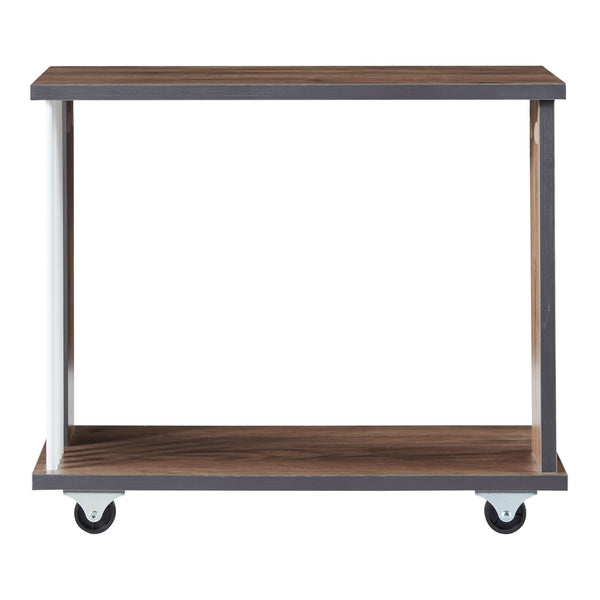 Haarby sidobord med 4 hjul 42x50x24 cm ekutseende [en.casa]