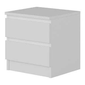 Fuglebjerg nattduksbord 42x40x37 cm vit [en.casa]