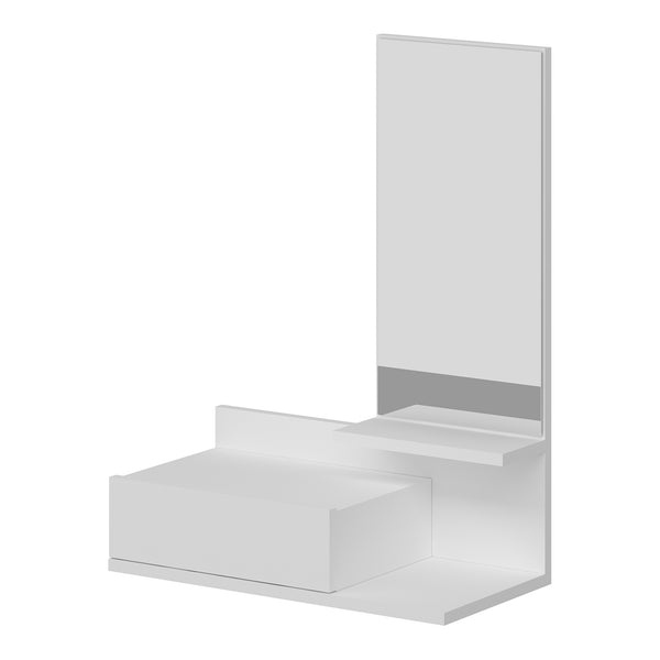 Väggskåp med spegel Gundsø 20x60x30 cm vit [en.casa]