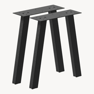 Bordsben Mariager set om 2 stål 42x30 cm svart [en.casa]