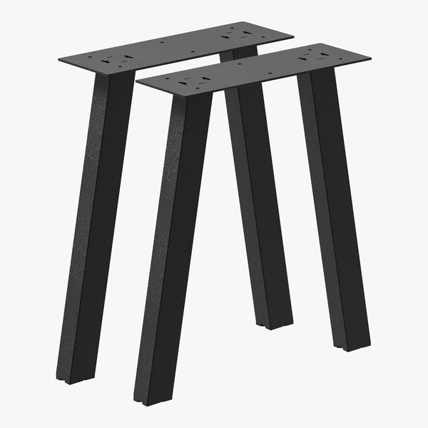 Bordsben Mariager set om 2 stål 42x30 cm svart [en.casa]