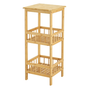 Hylla Pyhäjärvi 79x33x33 cm bambu [en.casa]