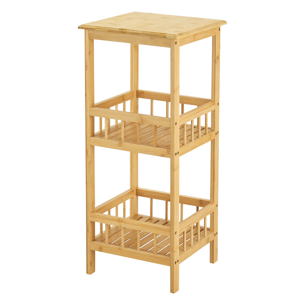 Hylla Pyhäjärvi 79x33x33 cm bambu [en.casa]