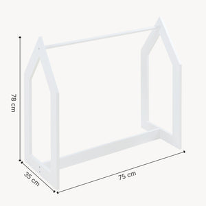 Garderobsställ Værløse 78x75x35cm Vit [en.casa]