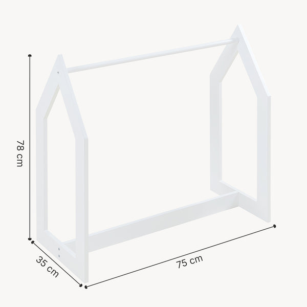 Garderobsställ Værløse 78x75x35cm Vit [en.casa]