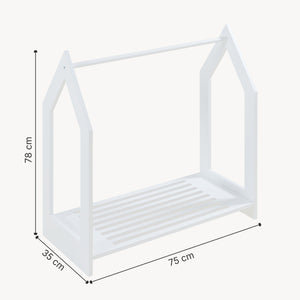 Garderobsställ Langeskov 78x75x35cm Vit [en.casa]