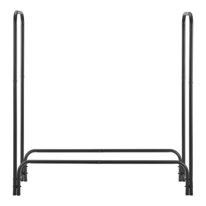 Vedställ Kwethluk vedförvaring 124x124x34,5 cm stål svart [casa.pro] 